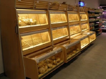 vienos zonos metalinė parduotuvės lentyna prekėms